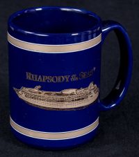 Rhapsody of the Seas Cruise Ship Cobalt Blue Souvenir Coffee Mug
